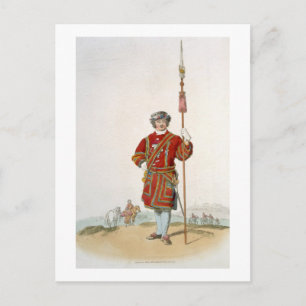 Yeoman of the King's Guard uit 'Costume of Great Briefkaart