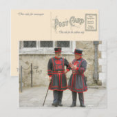 Yeoman Warders in traditionele winterkleding Briefkaart (Voorkant / Achterkant)