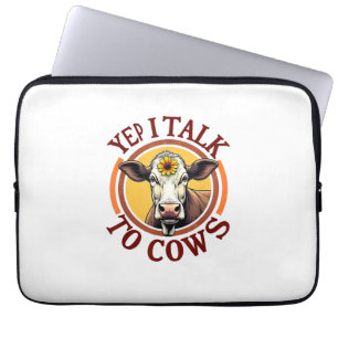 Yep ik praat met Koeien Grappige  melkveehouder Ko Laptop Sleeve