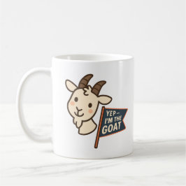 Yep I'm The GOAT Cute Funny Goat Head Design Koffiemok