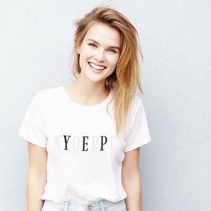 Yep Nope slimme minimalistische dubbele kleur T-shirt