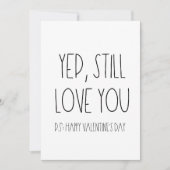 Yep Vous aimez toujours Funny carte de la Saint Va (Devant)