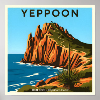 Yeppoon Queensland Australië Oude Reisposter Poster
