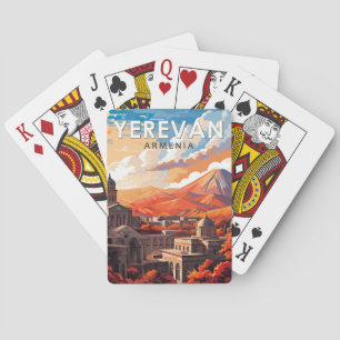 Yerevan Armenië Reizen Kunst Vintage Pokerkaarten