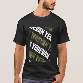 Yerevan Camo Pattern Green Camouflage T-shirt
