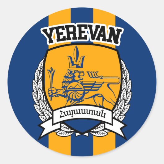 Yerevan Ronde Sticker (Voorkant)