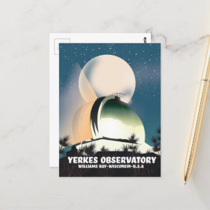 Yerkes Observatorium Williams Bay, Wisconsin, VS, Briefkaart