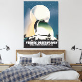 Yerkes Observatory Williams Bay, Wisconsin, VS Canvas Afdruk (Insitu (Slaapkamer))