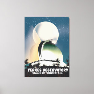 Yerkes Observatory Williams Bay, Wisconsin, VS Canvas Afdruk
