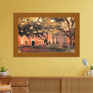 Yerres, de Volière in de Ornamentele Boerderij, Canvas Afdruk