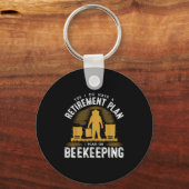 Yes I Do Have A Retirement Plan Keeng Bee Keeper C Sleutelhanger (Voorkant)