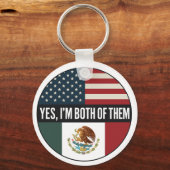 Yes, I’m Both of Them– Proud Dual Identity Citizen Sleutelhanger (Achterkant)