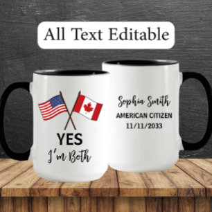Yes I'm Both - US Canada Pride Custom Name Mok