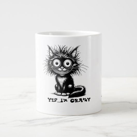 Yes....I'm crazy Extra Grote Beker (Voorkant)