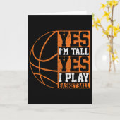 Yes I'm Tall Yes I Play Sketll Fun Bll Player Gift Kaart (Gele Bloem)