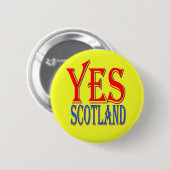 YES Scotland pin badge Ronde Button 5,7 Cm (Voorkant /achterkant)