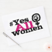 #YesAllWomen Stickers Rectangle féministe (Enveloppe)