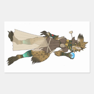 Yeshka godin rechthoekige sticker