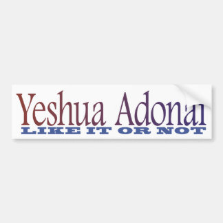 Yeshua Adonai Bumpersticker