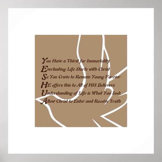 Yeshua Christelijk Poster (Voorkant)