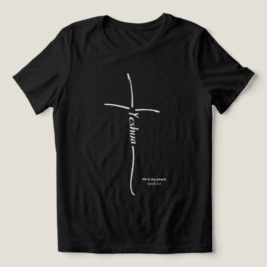 Yeshua Cross Messianic Believer Hebrew Torah Tri-Blend Shirt (Design voorkant)