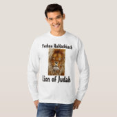 Yeshua HaMashiach, LION DE T-shirts JUDAH (Devant entier)