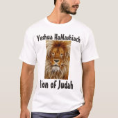 Yeshua HaMashiach, LION OF JUDAH T-shirts (Voorkant)