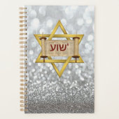 Yeshua Hebrew over Torah Scroll & Star van David Planner (Voorkant)