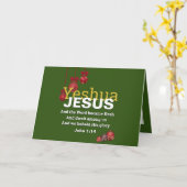 YESHUA JESUS-kerstkaart Kaart (Gele Bloem)