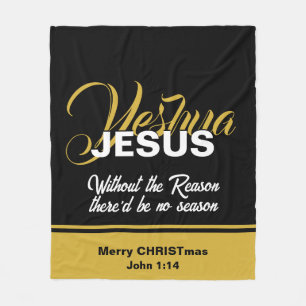 YESHUA JESUS Reden voor Seizoen Christelijke Kerst Fleece Deken