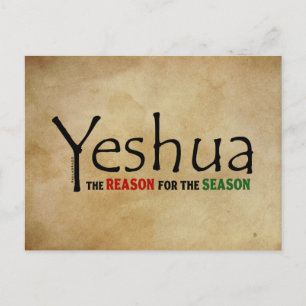 Yeshua (Jezus) Kerstmis Reden voor het Seizoen Feestdagenkaart
