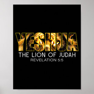 Yeshua Leeuw Van Juda Jezus Religieus Christelijk  Poster