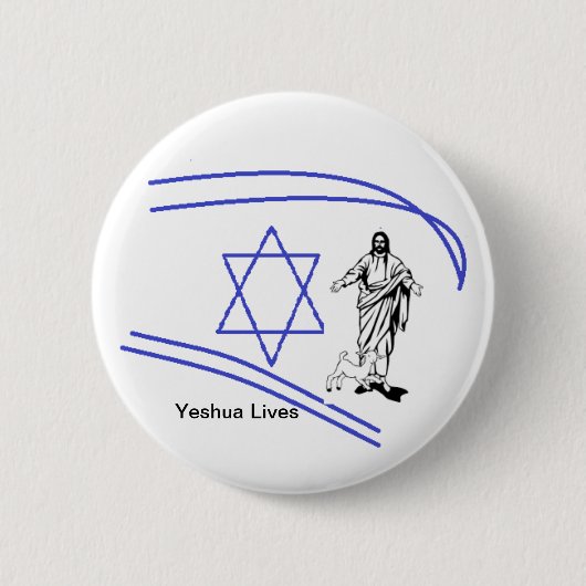 Yeshua Lives Ronde Button 5,7 Cm (Voorkant)