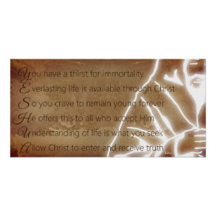 YESHUA Messiah Jesus Christus Christelijk gedicht Perfect Poster