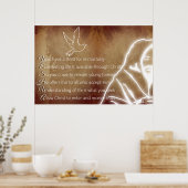 YESHUA Messiah Jesus Christus Christelijk gedicht Poster (Keuken)
