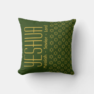 YESHUA Messiah Savior Lord Custom Modern GREEN Kussen