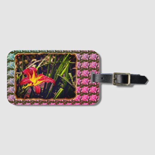 Yesterday Day Lily After The Rain Flower Bagagelabel (Voorkant (horizontaal))