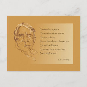 Yesterday is Gone- Carl Sandburg Briefkaart