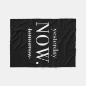 Yesterday Now Tomorrow Do It Now  Fleece Deken (Voorkant (Horizontaal))