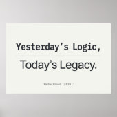 Yesterday's Logic Today's Legacy Programmer Quote Poster (Voorkant)