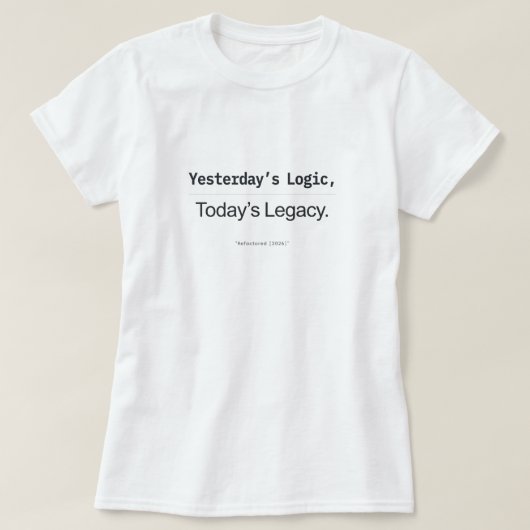Yesterday's Logic Today's Legacy Women Coders T-shirt (Design voorkant)