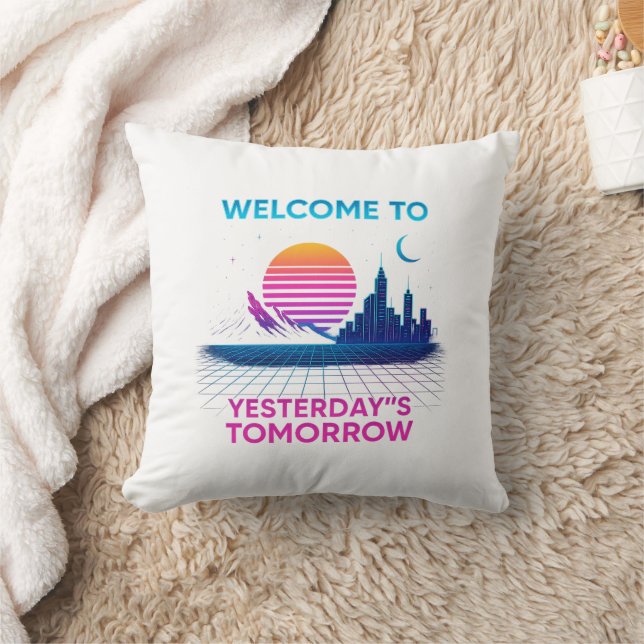 Yesterday's Tomorrow - Retro Synthwave Design Kussen (Deken)