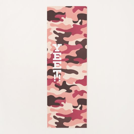 Yet Pink en Magenta Camouflage Yoga Mat (Voorkant)