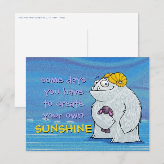 Yeti, carte postale (Devant / Derrière)