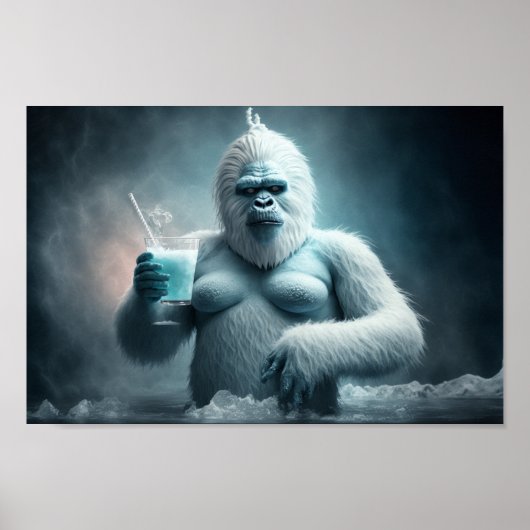 Yeti drink cocktail poster (Voorkant)