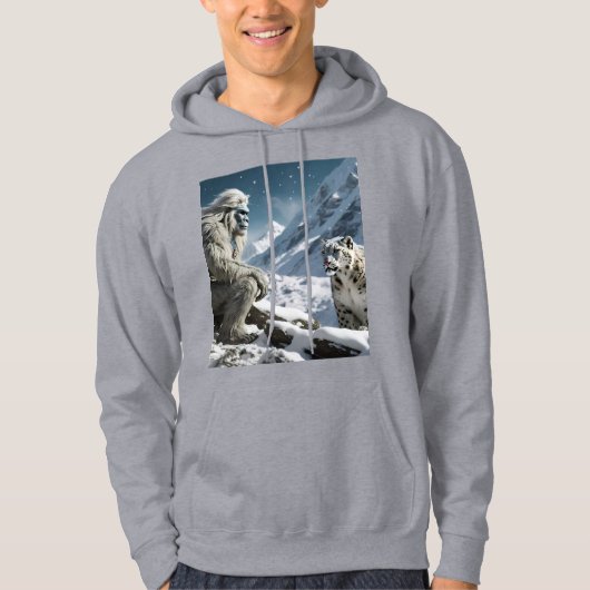Yeti en het sneeuwluipaard hoodie (Voorkant)
