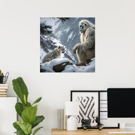 Yeti en het Snow Leopard Poster