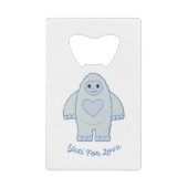 Yeti for Love Kredietkaart Flessenopener (Voorkant)