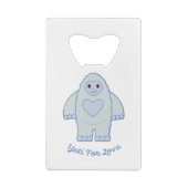 Yeti for Love Kredietkaart Flessenopener (Achterkant)