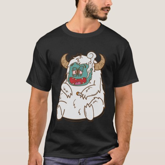 Yeti fumer Snowman Créativité Empreintes Pullover (Devant)